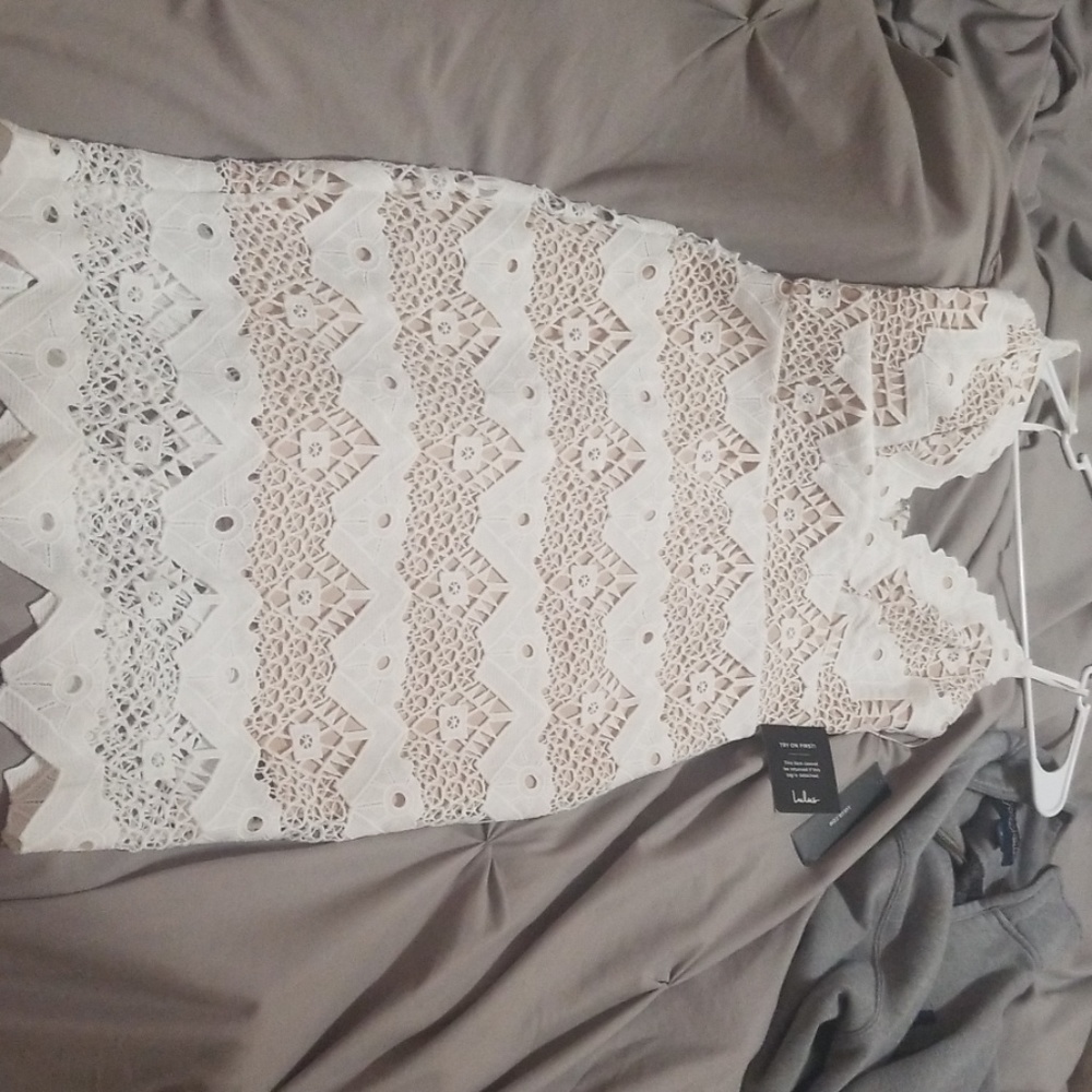 Lulu's White Lace Dress